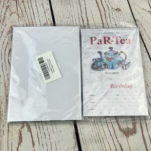 20 Birthday Invitation Cards With Envelopes for Boys or Girls, Par-Tea Party Sup